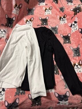 Old Navy Kids Long Sleeve Tees - White and Black